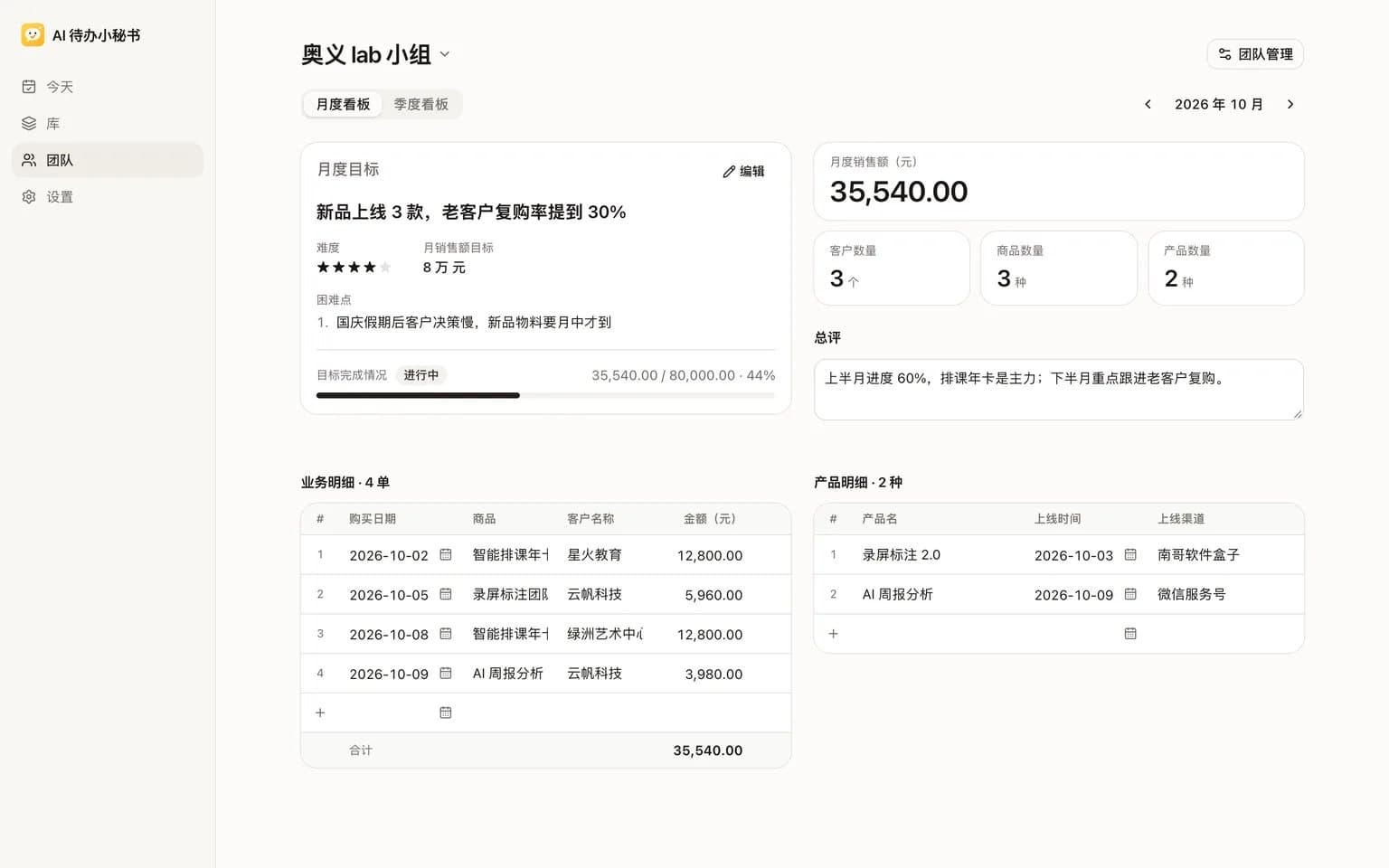 AI待办小秘书 产品截图